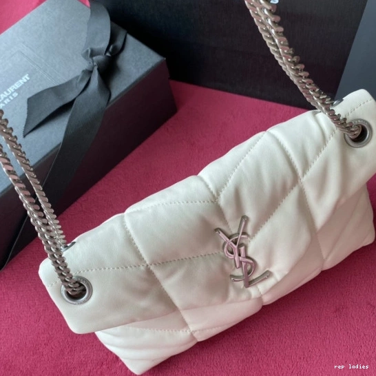 Repzbay REP YSL LAMBSKIN QUILTED PUFFER SMALL BAG IN 0724